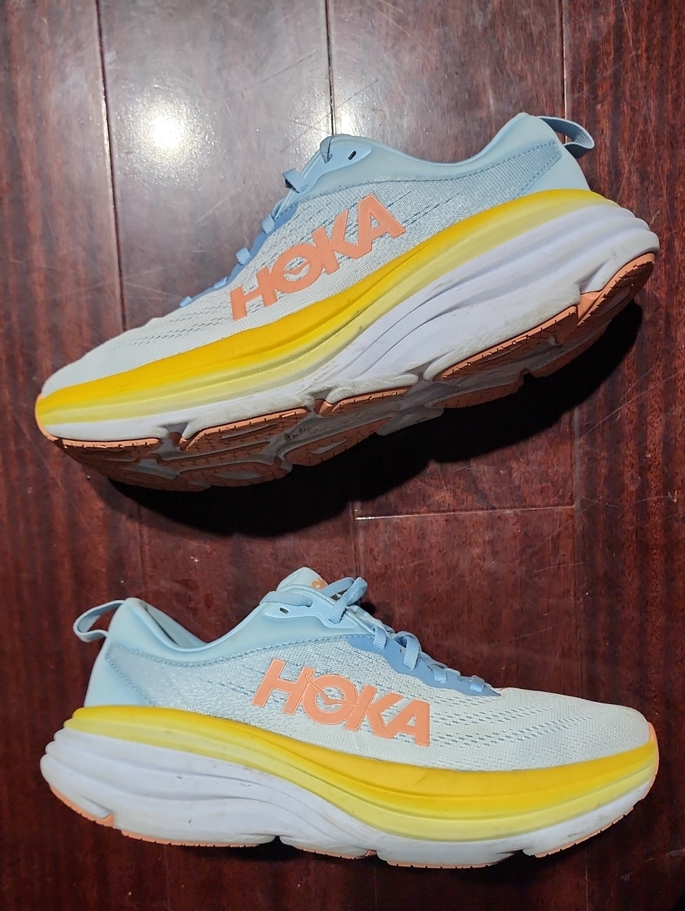 HOKA Bondi 8 Sneakers Summer Song/Country Air Sz 10.5B